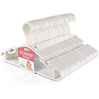 Los mejores  - Ilauke Lote de 36 perchas para ropa infantil- 27 cm de longitud- color blanco